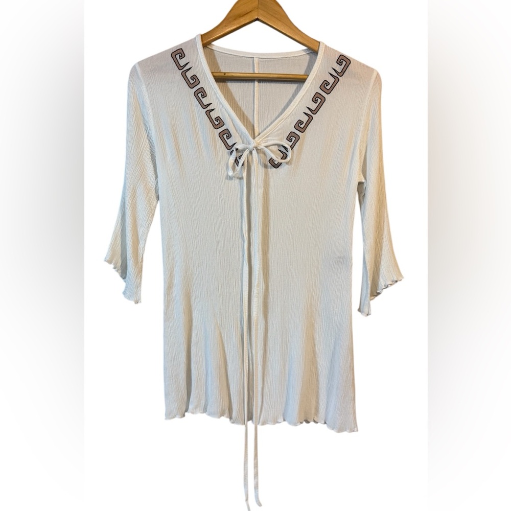 Xanab Tamara Zovich White Peasant Blouse| Women’s S